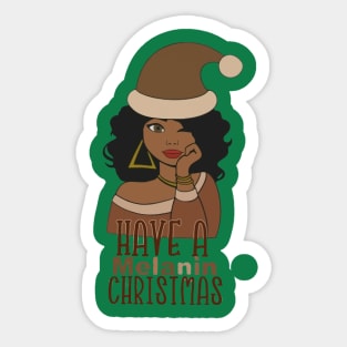 Have A Melanin Christmas Sticker